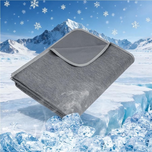 LINENOVA Double Size Cooling Blanket for Hot Sleepers, Japanese Q-Max>0.43 Arc-Chill Cooling Fiber