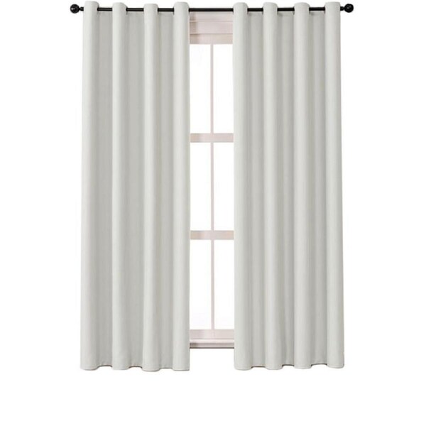 Nevenka 2 Panels Solid Color Blackout Curtains for Living Room-White 39W X 98L inch