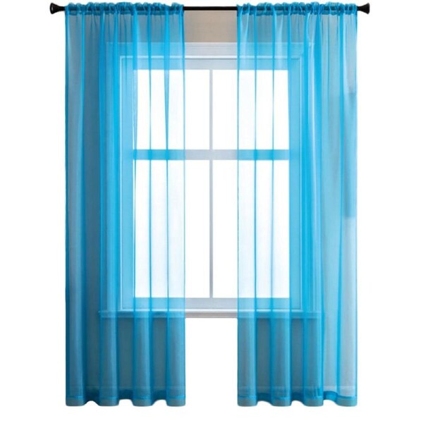 Nevenka 2 Panels Sheer Voile Rod Pocket Elegance Curtains for Living Room Bedroom-24 54W X 63L inch