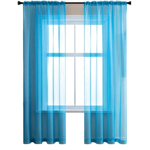 Nevenka 2 Panels Sheer Voile Rod Pocket Elegance Curtains for Living Room Bedroom-24 54W X 72L inch