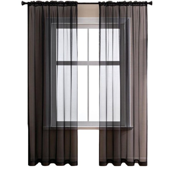 Nevenka 2 Panels Sheer Voile Rod Pocket Elegance Curtains for Living Room Bedroom-28 54W X 63L inch