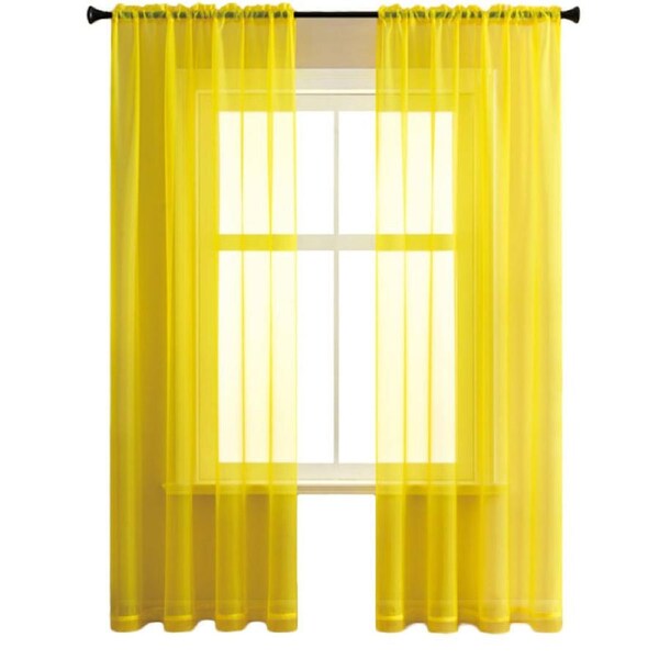 Nevenka 2 Panels Sheer Voile Rod Pocket Elegance Curtains for Living Room Bedroom-58 54W X 84L inch