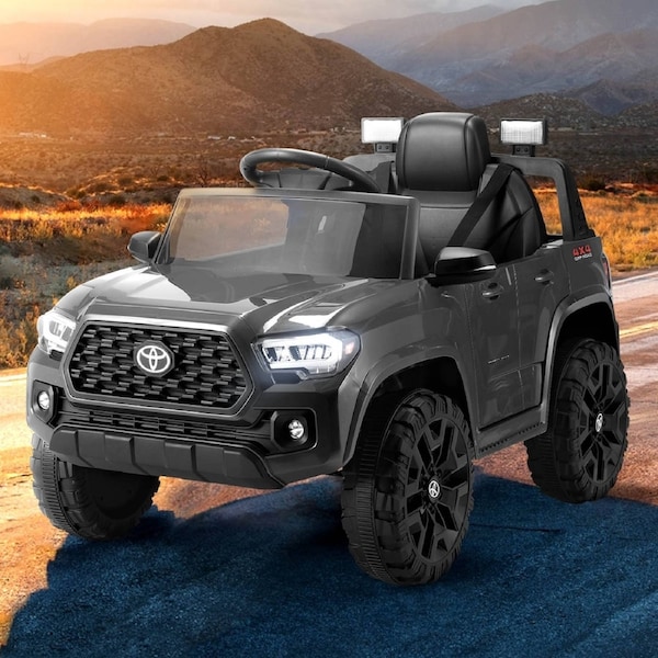 Toyota Ride On Car Kids Electric Toy Cars Tacoma Off Road Jeep 12V Battery Black