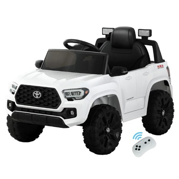 Toyota Ride On Car Kids Electric Toy Cars Tacoma Off Road Jeep 12V Battery White