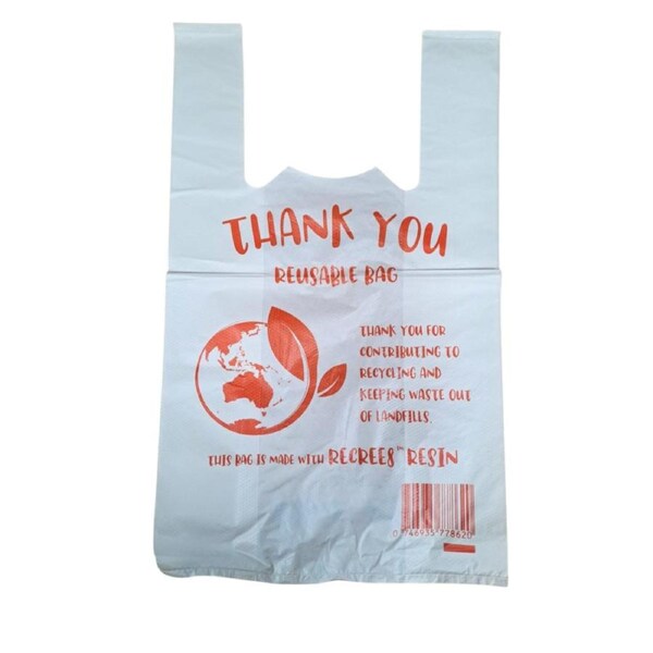 900pcs Small 42×23cm Reusable Plastic Singlet Shopping Grocery Carry Bags