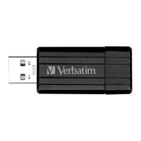 Verbatim 49063 Store n Go Pinstripe USB 2.0 Drive 16GB 2 Years Warranty - Black