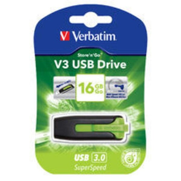 Verbatim 49177 16GB V3 USB3.0 StorenGo V3 Rectractable USB Storage Drive Memory