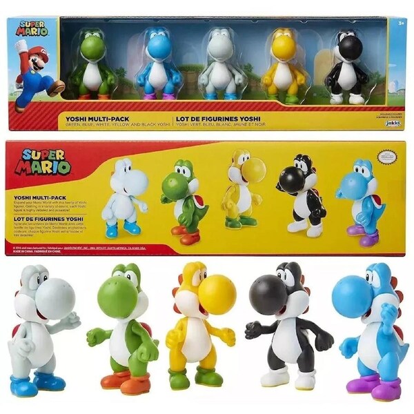Nintendo Super Mario World of Nintendo 2.5 Inch Yoshi Figure 5-Pack New Toy
