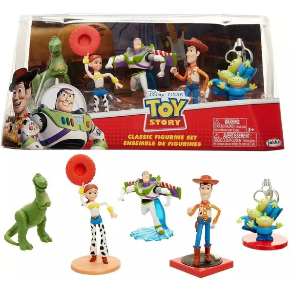 Disney Toy Story Classic 5 Pack Figures Woody Buzz Lightyear Jessie Rex Aliens