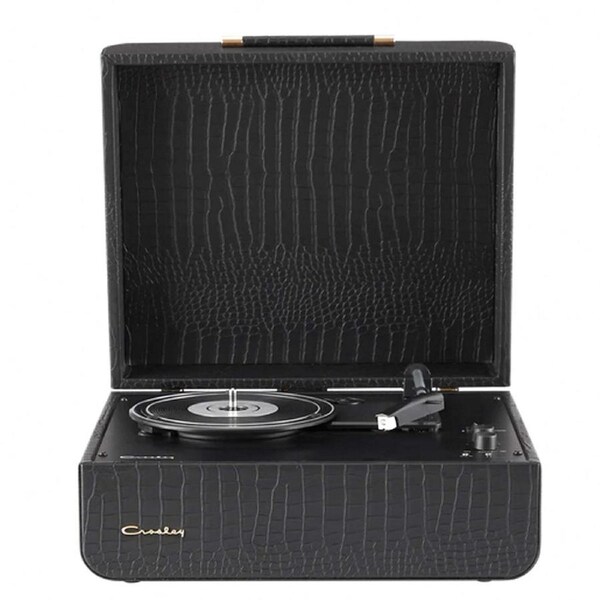 Crosley Mercury Record Player Turntable Black Croc Premium Bluetooth 2-Way