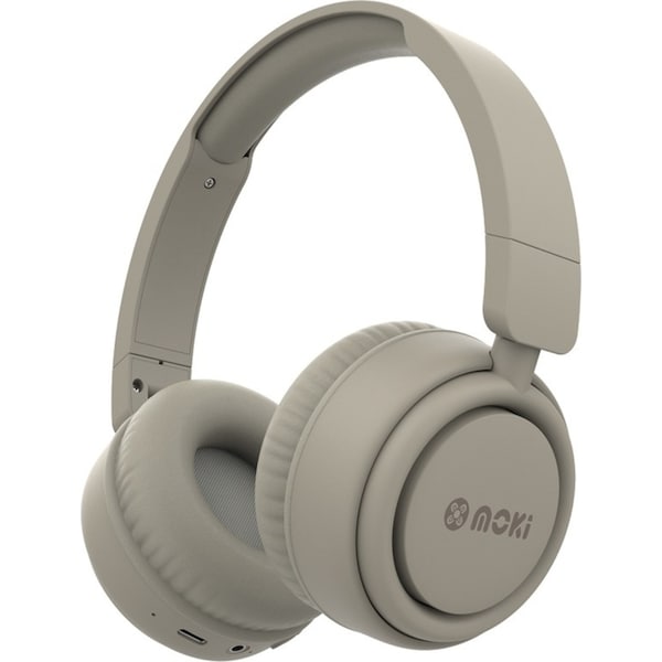 Moki Staple Wireless Bluetooth Noise Cancelling Headphones On-Ear Headset NAT