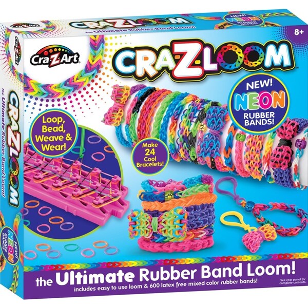 Cra-Z-Art Kids/Children Ultimate Rainbow Rubber Band Loom Craft Kit Assorted 8y+