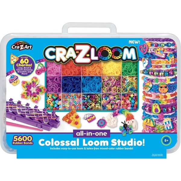 5600pc Cra-Z-Art Kids/Children Colossal Rubber Band Loom Studio Craft Kit 8y+