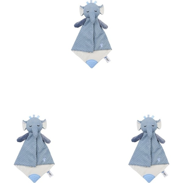 3x Koala Dream Snuggle Buddy Trunks Elephant Baby/Infant Soft Blanket Blue 0M+