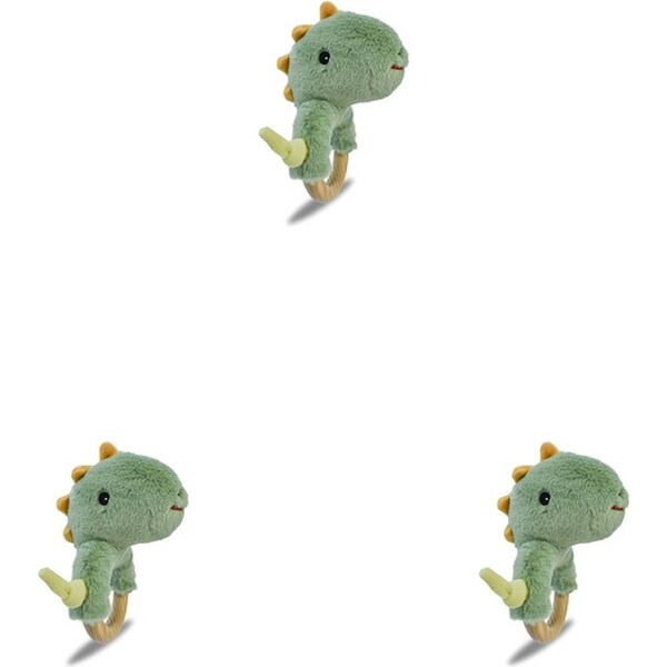3x Koala Dream Snuggle Buddy Minty Dinosaur Wooden Baby Ring Rattle Green 0M+