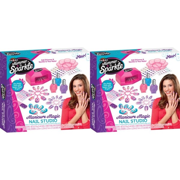 2x Shimmer 'n Sparkle Kids/Children Manicure Magic Creative Beauty Toy 8y+