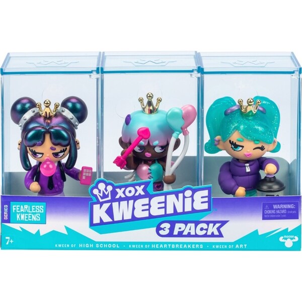3pc XOX Kweenie Kids/Children Fearless Figurine Fun Toy Collectible Set 7y+