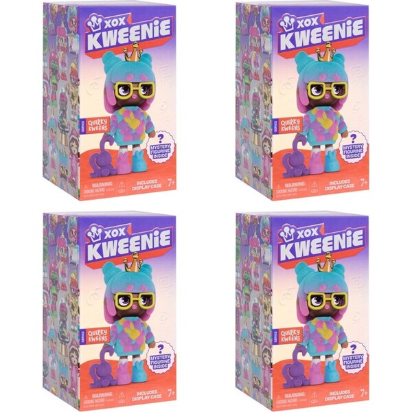 4x XOX Kweenie Kids/Children Mystery Quirky Figurine Fun Toy Assorted 7y+