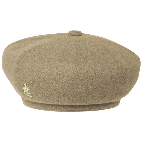 Kangol Mens Classic Wool Jax Beret Hat High Fashion - Tan L