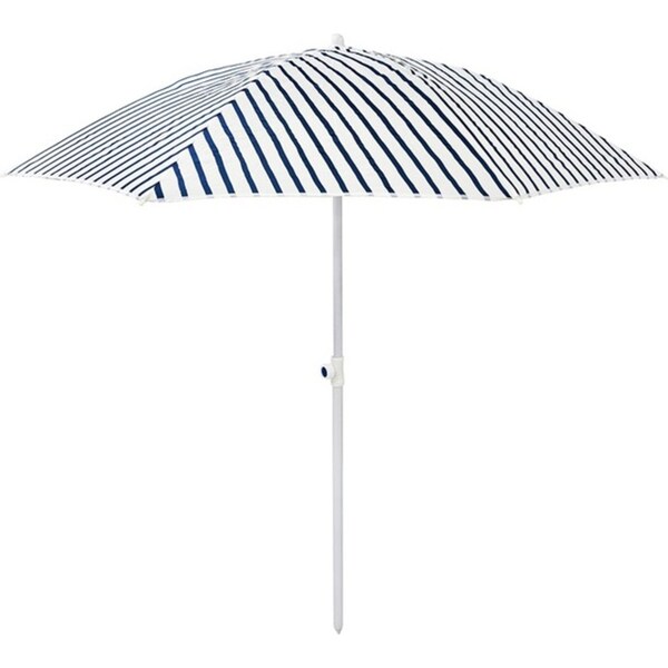 Good Vibes Beach Umbrella w/Matchng Carry Bag Mediterranean Print 180x180cm