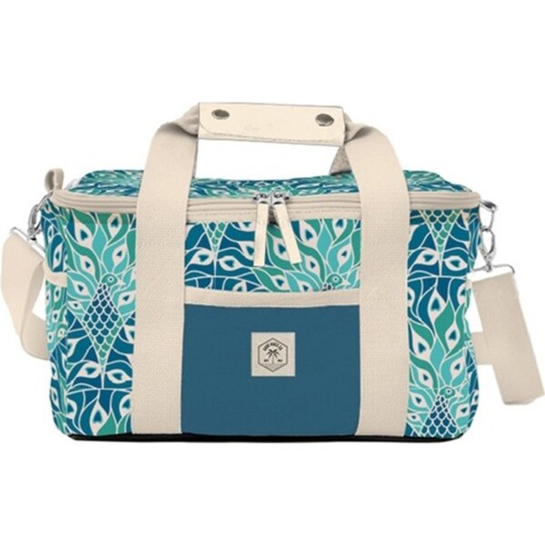 Good Vibes Deluxe 15 Can Cooler Outdoor Camping Bag Peacock Paradise 20x34cm