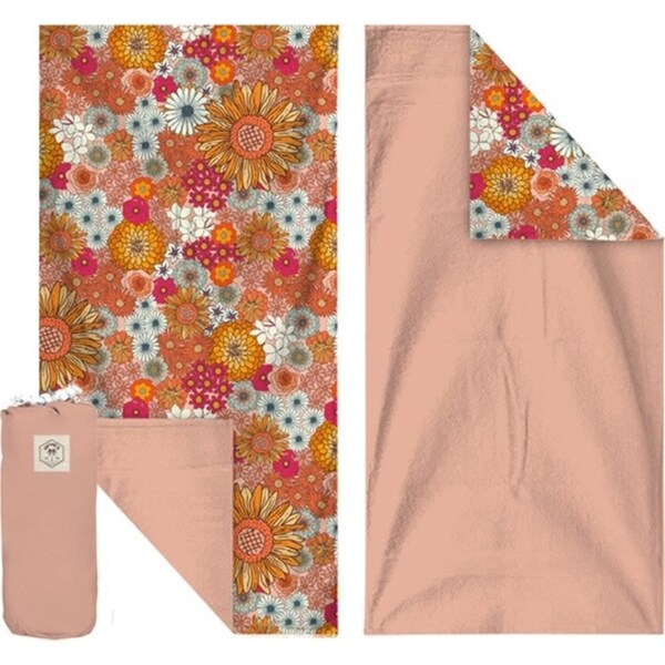 Good Vibes Eco Quick Dry Wfl Dbl Sided Beach Towel 160x80cm Retro Summer Print