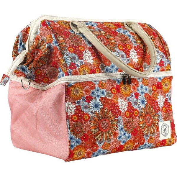 Good Vibes Premium Insulated Picnic Cooler Bag Retro Summer Print 40x35x26cm