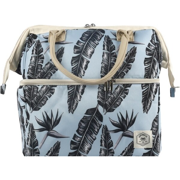 Good Vibes Premium Insulated Picnic Cooler Bag Sorrento Palm Print 40x35x26cm