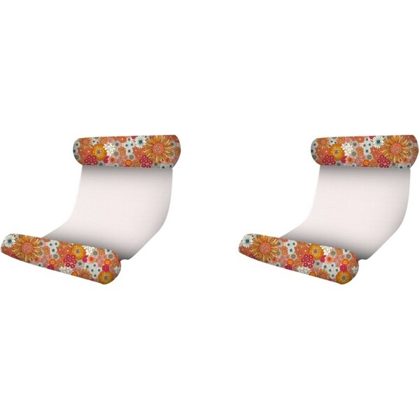 2x Good Vibes Inflatable Floating Pool/Beach Hammock Retro Summer 130x70cm