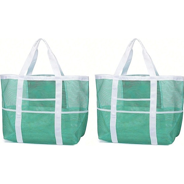 2x Good Vibes Outdoor Camping Ultimate Premium Mesh Beach Bag Assorted Colours