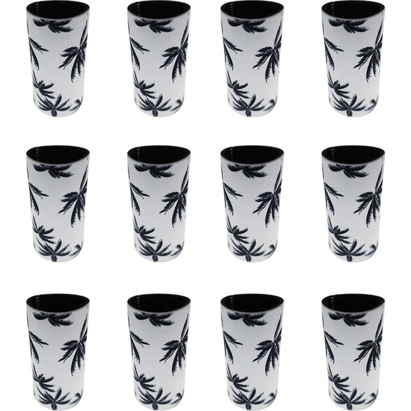 12x Good Vibes Outdoor Can Cooler Stubby Holder Skinny 6.5x12cm Havana Print