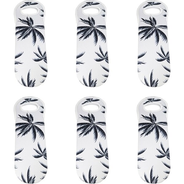 6x Good Vibes Outdoor Camping Single Bottle Bag Neoprene 14x38cm Havana Print