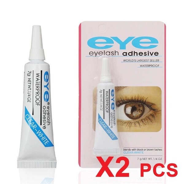 2PCS Eyelashes Glue Waterproof Clear White False Adhesive Eyelash Makeup Au