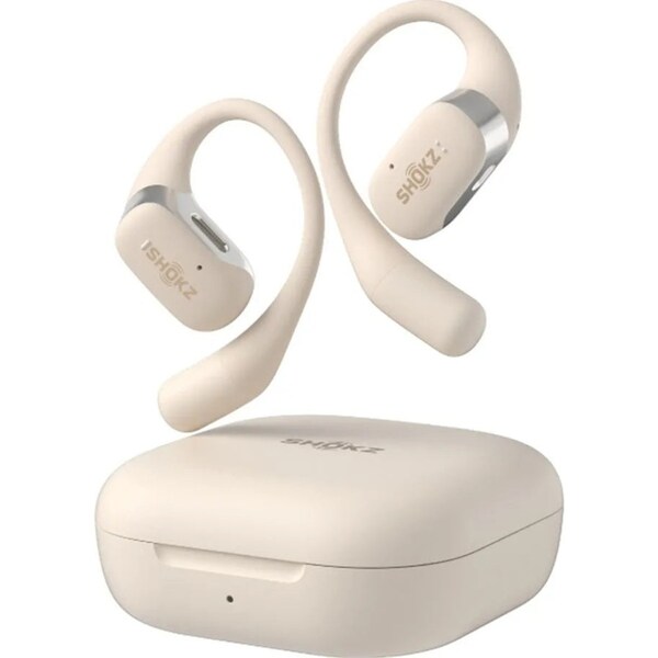 Shokz OpenFit True Wireless Earphones Bone Conduction Earbuds Beige