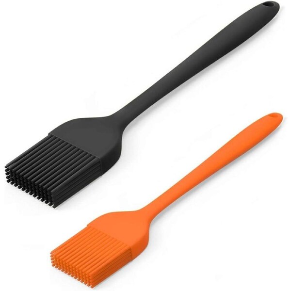 Silicone Basting Pastry Brush - Cooking Brush for Oil Sauce Butter Marinades, Food Brushes for BBQ Grill Kitchen Baking, Baster Brushes Baste Pastries Cakes Meat Desserts, Food Grade, Dishwasher Safe