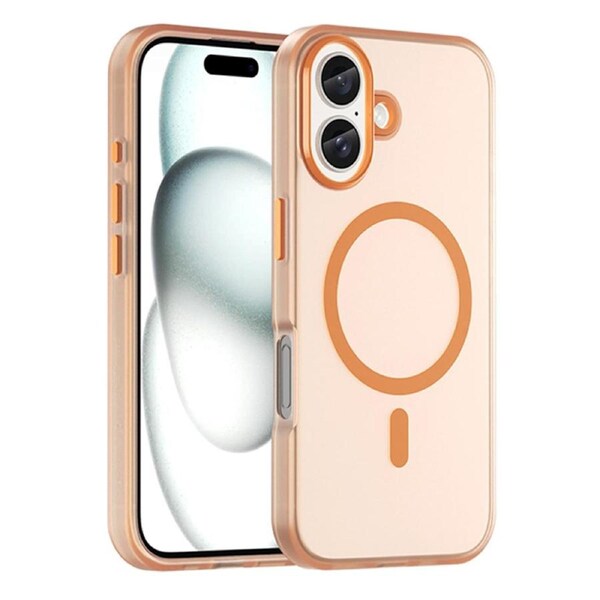 For iPhone 16 Case, Compatible with MagSafe Frosted Cover, Orange