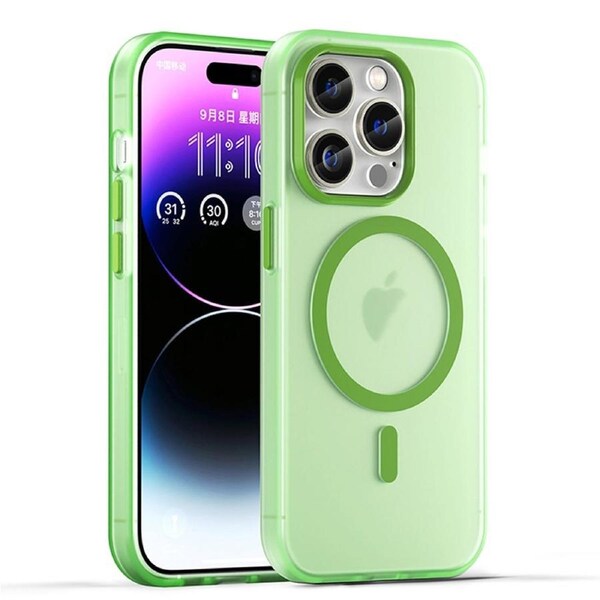 For iPhone 16 Pro Max Case, Compatible with MagSafe Frosted Cover, Green