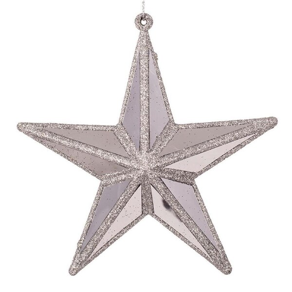 Silver Mirror Celestial Star Hanging 15cm