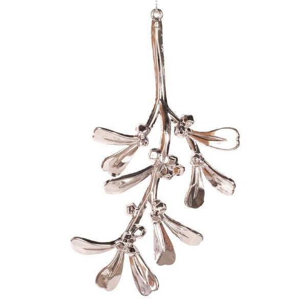 Silver Mistletoe Hanging 17cm