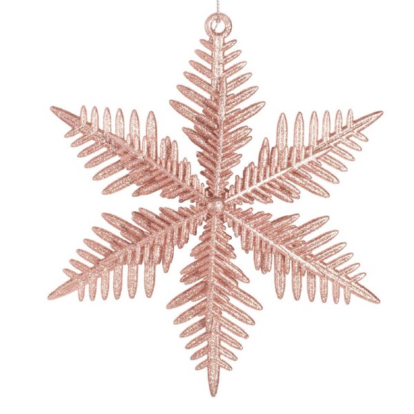 Pink Glitter Snowflake Hanging 23cm
