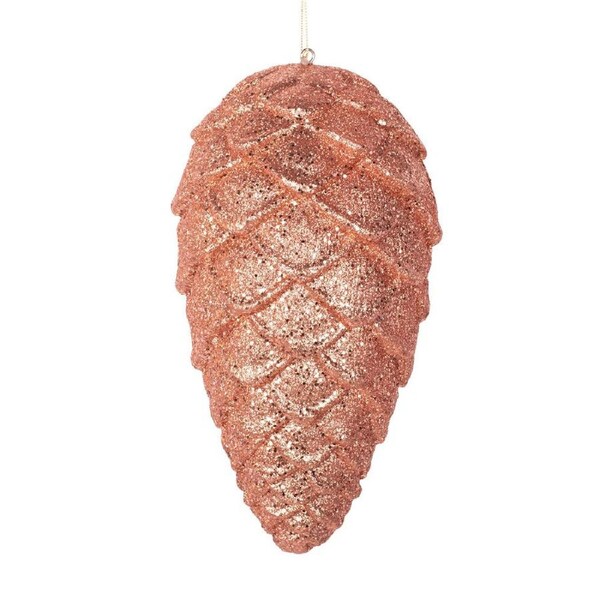 Copper Glitter Pinecone Hanging 28cm