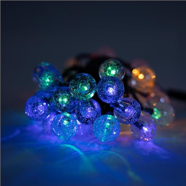 Solar Festive String Lights - Multi-coloured - 50 LED - BUBBLE