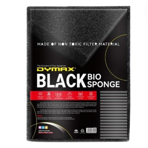 Dymax Black Bio Sponge Large 60x45x2.5cm 2pk (DM219)