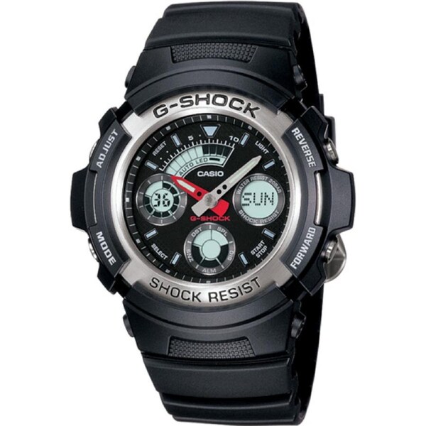 Casio G-Shock Neobrite Analogue/Digital Mens Black Watch AW590-1A AW-590-1ADR