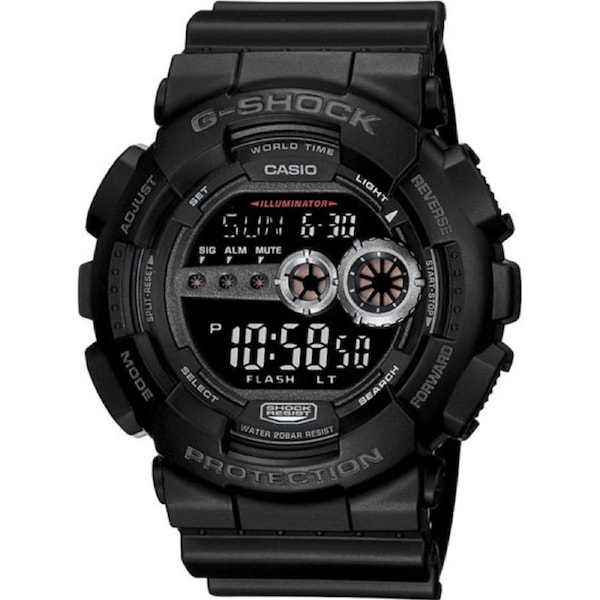 Casio G-Shock Digital Mens Black X-Large Watch GD100-1B GD-100-1BDR