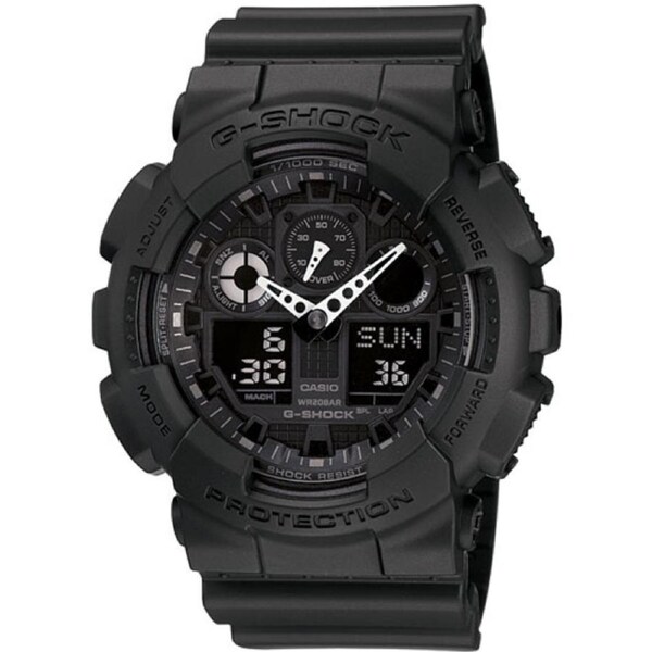 Casio G-Shock Analogue/Digital Mens Black XL Watch GA100-1A1 GA-100-1A1DR