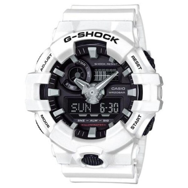 Casio G-Shock White Analogue/Digital Mens Sports Watch GA700-7A GA-700-7ADR