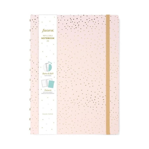 Filofax Confetti Refillable Notebook A4 - Rose Quartz