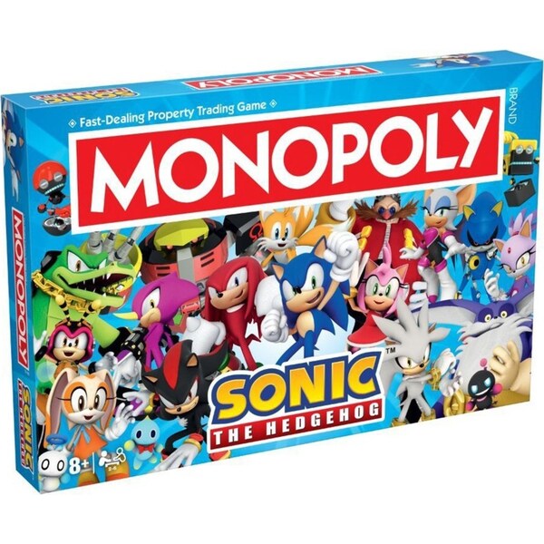Monopoly Sonic the Hedgehog Family Party Tabletop Interactive Board Game 8+