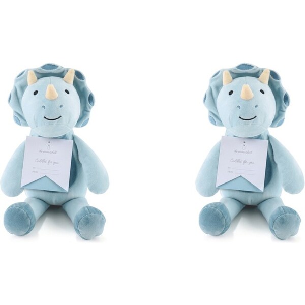 2x The Peanutshell Dino Dreams Cuddly Soft Plush Infant/BabyToy Nursery Decor 0+